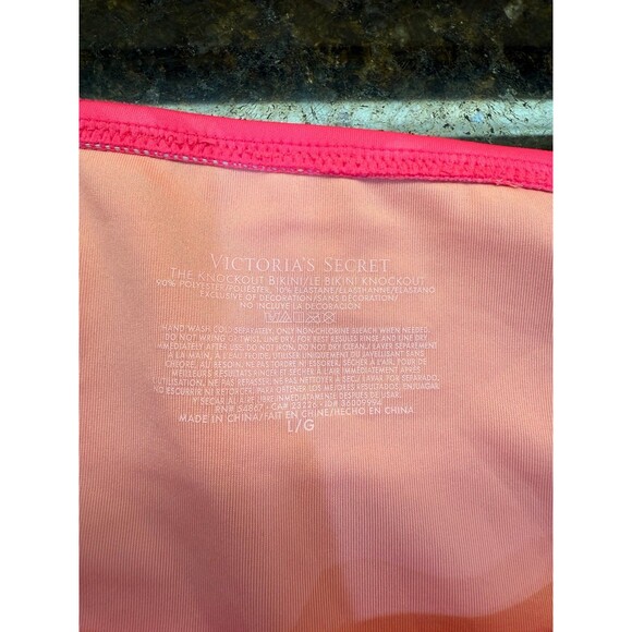 Victoria’s Secret Hot Pink Bikini Swim Set 36DD Top Size L Bottoms NWOT - Picture 6 of 12